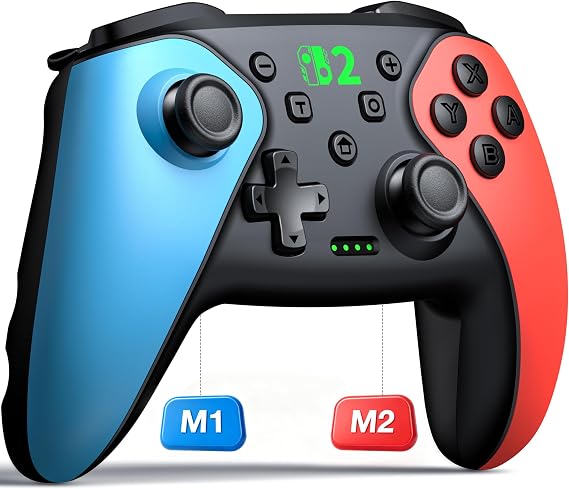 BEBONCOOL GAMING Switch Controller for Switch 2/Switch/Lite/OLED/Android/iOS/Windows, Wireless Pro Controller Work with Programmable,Vibration,TURBO & Wakeup