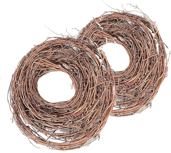 2 Pack 15 Feet DIY Crafts Natural Grapevine Twig Vine Garland Wreaths for Wedding House Holiday Door Wall Decor
