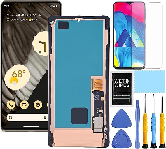 AMOLED for Google Pixel 7 Pro 5G Screen Replacement | ZTOOYO for Google Pixel 7 Pro Screen Replacement kit GP4BC GE2AE LCD Display Digitizer Touch Screen Assembly