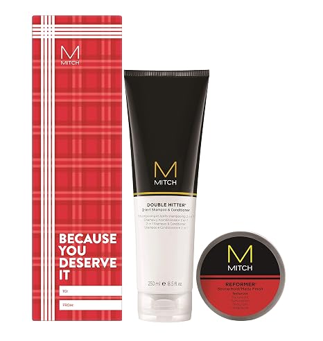 Paul Mitchell Mitch Strong Style Men's Gift Set with Double Hitter Shampoo and Reformer Paste