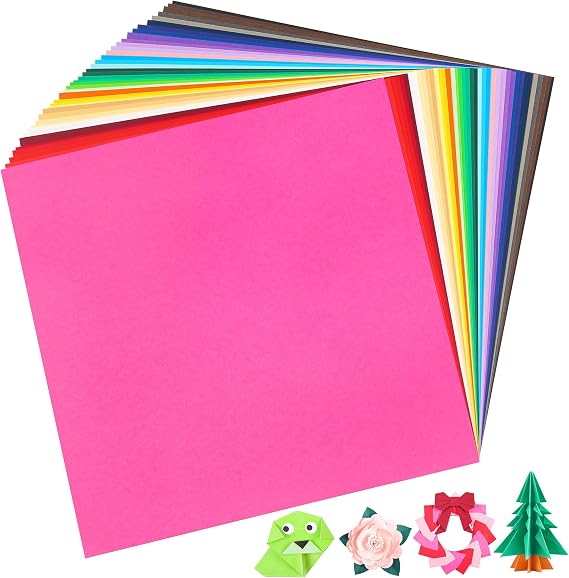 80 Sheets Colored Cardstock 40 Colors Construction Paper 12x12in | PENPRIS Square Card Stock Double-sided Scrapbook Paper for Collages, Decorative Arts, and More PAP18MX1