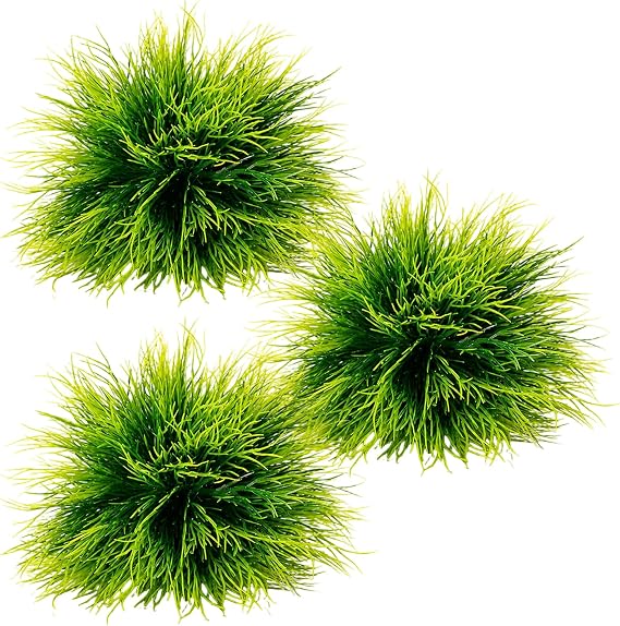 3 Pcs Fish Tank Plants, Artificial Aquarium Plants , Realistic Decor for Betta and Guppy Habitats, Low-Maintenance Fish Tank Decorations with Weighted Base, Ideal for Beginner Aquarium Hobbyists
