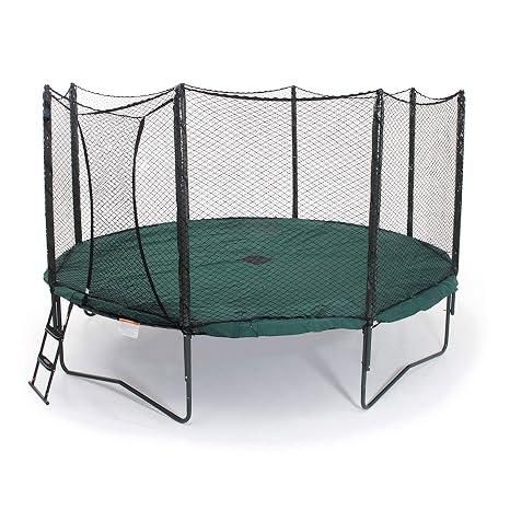 JumpSport 12 Foot Round Protective PVC Coated Trampoline Weather Cover for Rain and Sun, Green