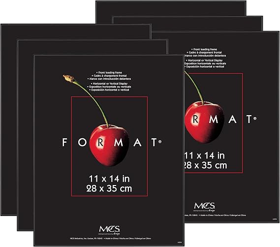 MCS Format Picture Frames, Gallery Wall Frames, Black, 11 x 14, 6-Pack
