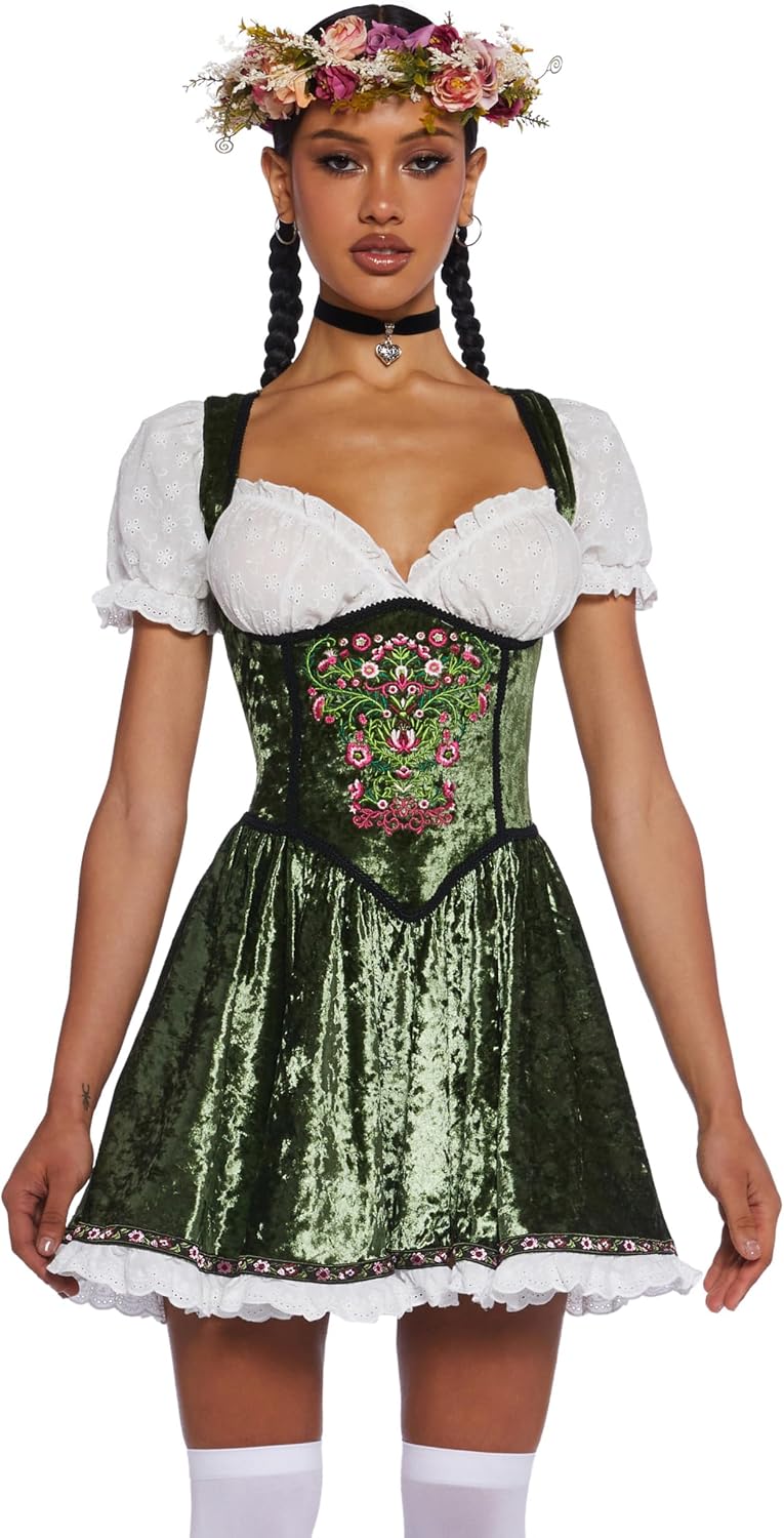 Dolls Kill Oktoberfest Bavarian Maiden Costume - German Beer Hall Maiden Set by Trickz N Treatz