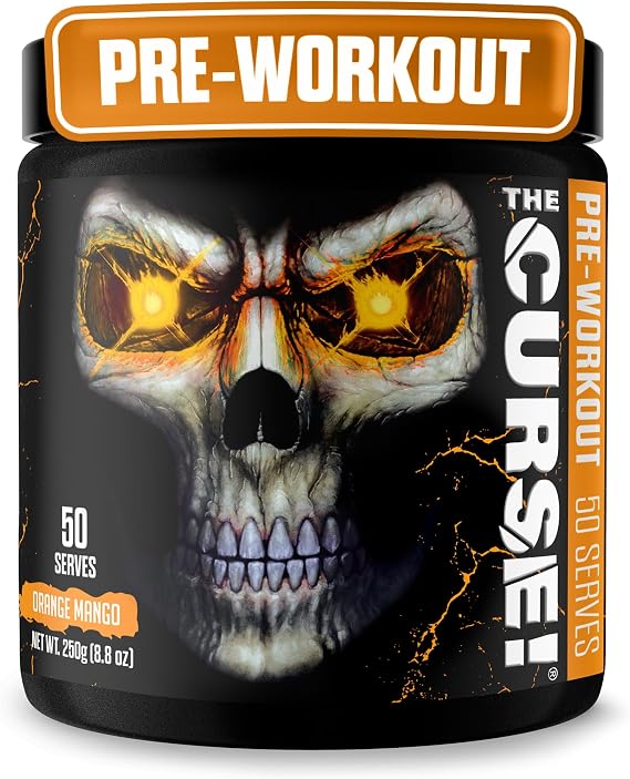 JNX SPORTS The Curse! Orange Mango Pre Workout Powder with Creatine Extreme Energy Preworkout for Men & Women 50 Servings L Citrulline, Beta Alanine & Caffeine for Pump, Strength & Focus