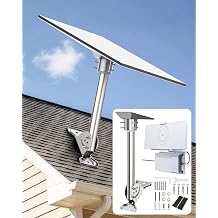 Starlink Gen 3 Mount Kit Heavy-Duty 304 Stainless Steel Roof/Wall Mount with 180 Pivot & Tilt, Upgraded Aluminum Pipe Adapter, Router & Power Supply Wall Mount Kit for Easy Installation