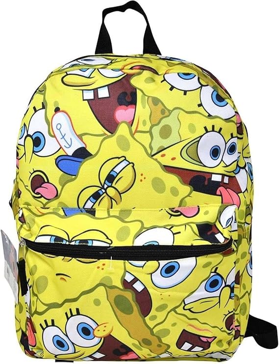 Fast Forward SpongeBob Square Pants All Over Print 16" Backpack