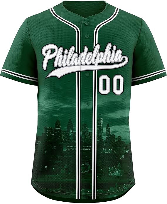 Custom Baseball Jersey Design City Night Skyline Jerseys Sports Shirt Personalized Name Number for Men Women Youth