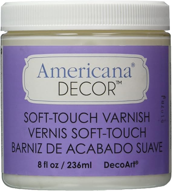 DecoArt Americana Decor Varnish 8oz, Soft Touch, White