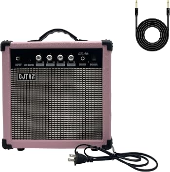 Electric Guitar Amplifier, 20W Practice Amp with EQ Controls, Orange (Pink)