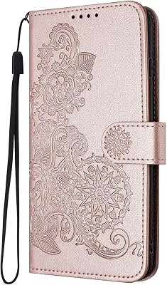 Flower Flip Case for vivo V29 5G  V29 PRO Case,with WalletFlip Stand3 Card Slots, Vintage Style Mobile Phone Case, PU Leather Flip Protective Case-Pink
