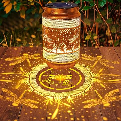 2 Pack Solar Lanterns,Hummingbird  Dragonfly