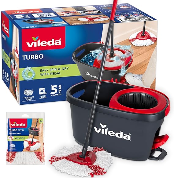 Vileda Easy Wring/Clean Turbo Mop and Bucket Set
