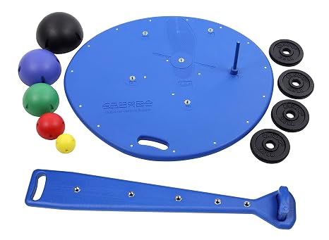 CanDo 10-1731 Multi-Axial Positioning Board, 5-Ball Set with Rack and 2 Weight Rods