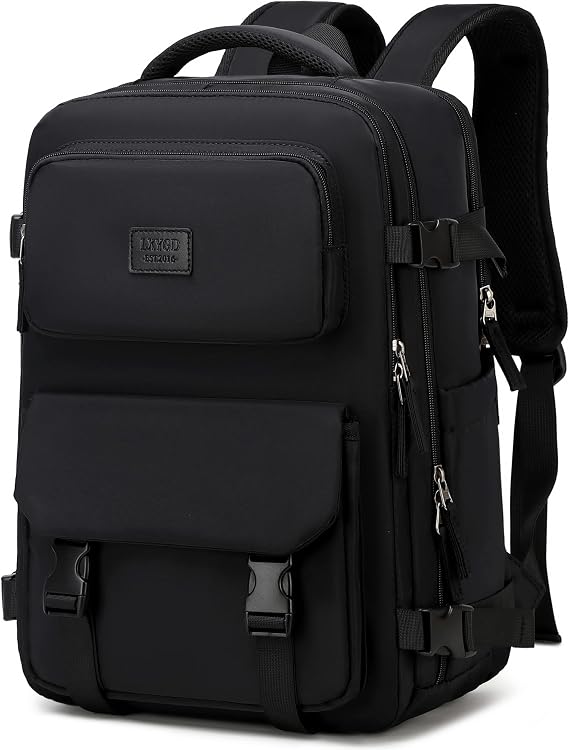 LXYGD Travel Laptop Backpack, Business Work Backpacks Large College Bookbag for Women Men Water Resistant Daypack Airline Approved Gym Bag Fits 17 Inch Notebook & Laptops - Black