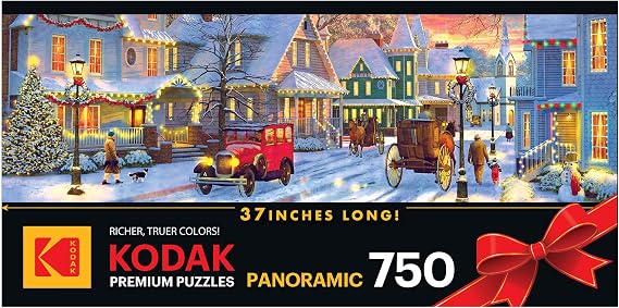 RoseArt Kodak Premium Panoramic Christmas Evening 750 Piece Puzzle