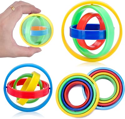 12PCS Infinite Flip 3D Gyro Multilayer Spinning Top Silent Spinner Stress Relief Gyroscope Toy for Adults Kids Goodie Bag Filler Stocking Stuffers