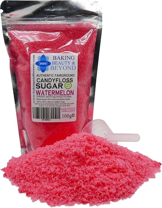 Baking Beauty and Beyond Premium Candy Floss Sugar 100g - Watermelon Flavour