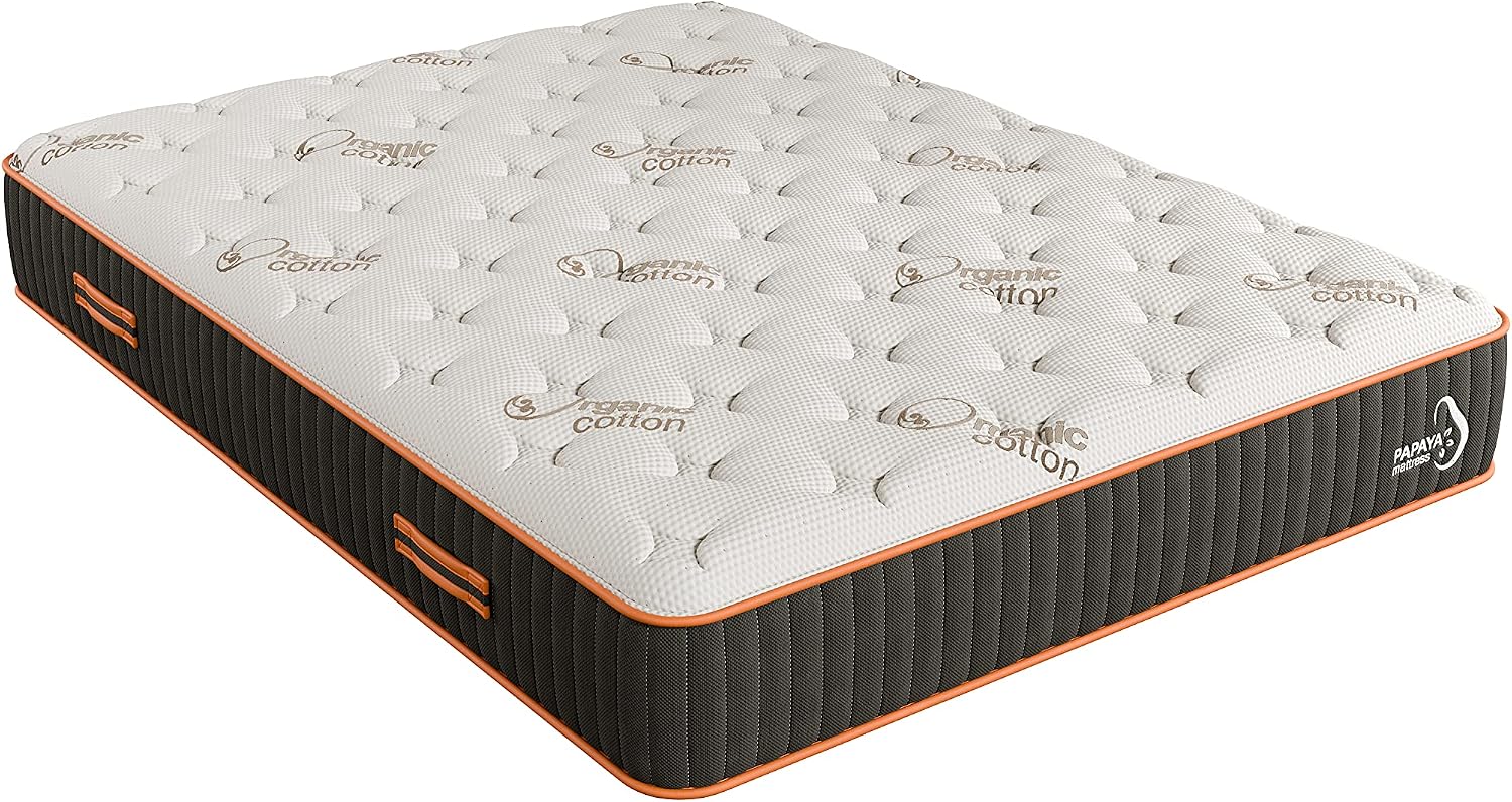 Papaya Plush Twin XL Natural Mattress 10.5” LatexWoolOrganic CottonBed-in-a-BoxMade in USA