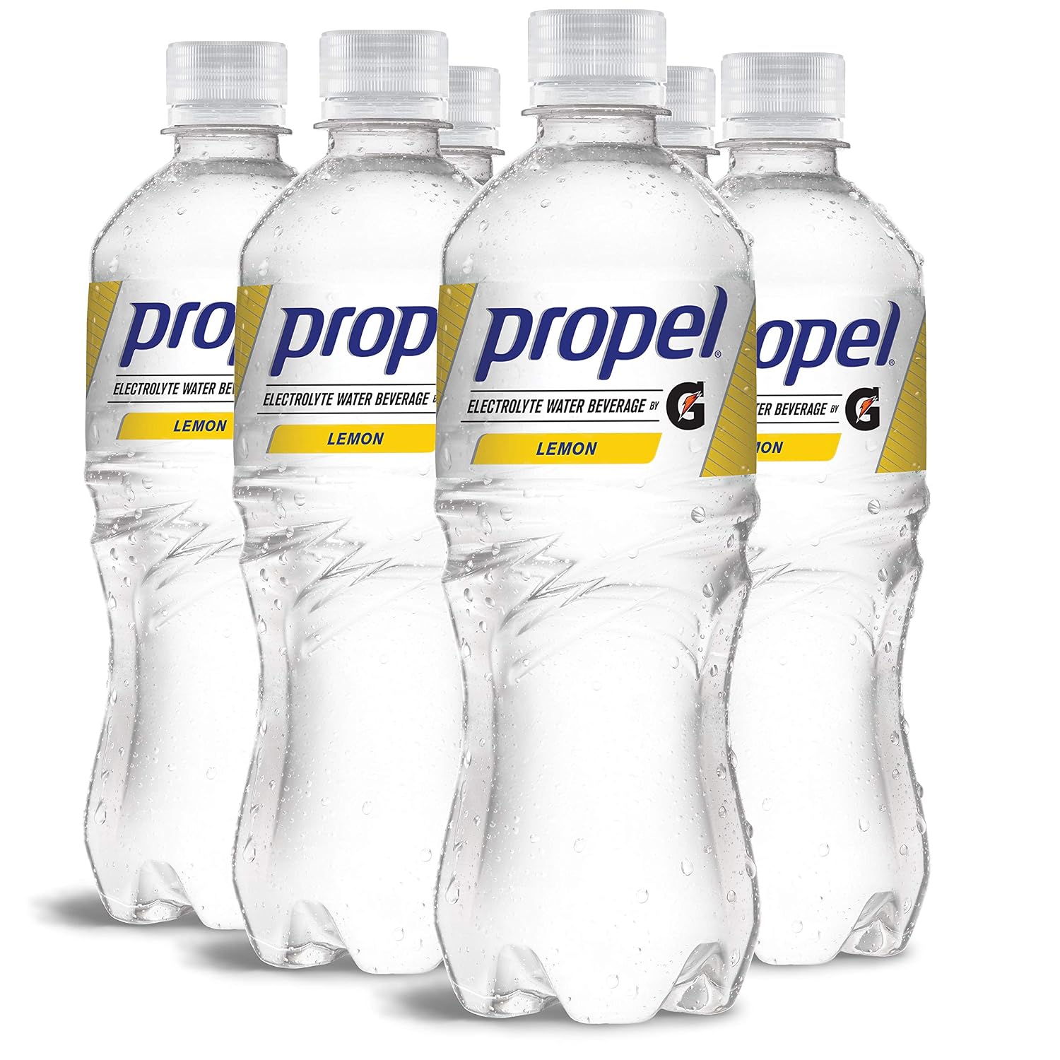 Propel Water Lemon Flavored Water With Electrolytes, Vitamins and No Sugar 16.9 Ounces Pack of 6
