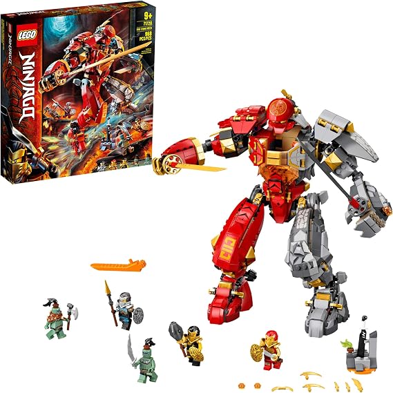 LEGO NINJAGO Fire Stone Mech 71720 Building Kit Featuring LEGO Ninja Mech, New 2020 (968 Pieces)