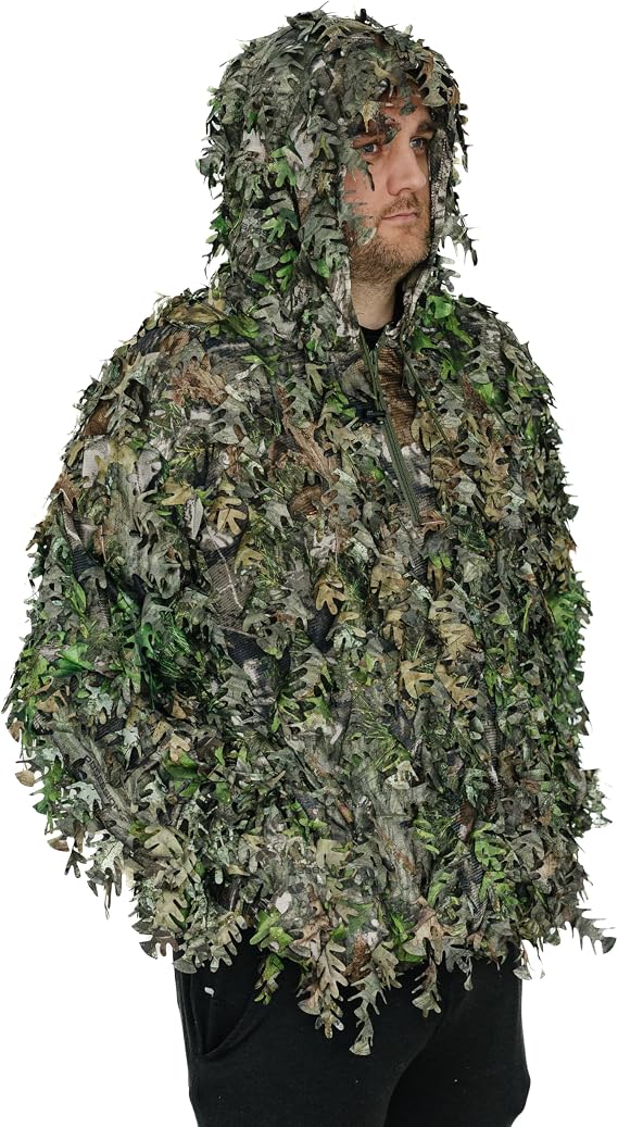 QuikCamo 3D Leafy Hooded 1/4 Zip Pullover Top