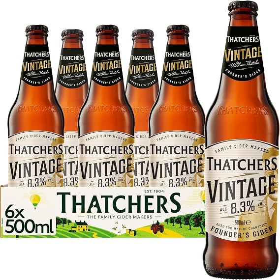 Thatchers Vintage Apple Cider, 6 x 500ml Bottles | Family Cider Makers, Crafted in Somerset, Rich & Mature, Gluten Free, Suitable for Vegans, Vegetarians & Coeliacs
