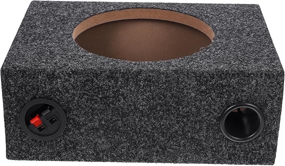 NUOBESTY Single Cab Sub Box Carpeted Subwoofer Enclosure for Car Audio Upgrade Lightweight Sealed Speaker Box Easy to Install DIY Bass Enhancer Compatible with Various Models