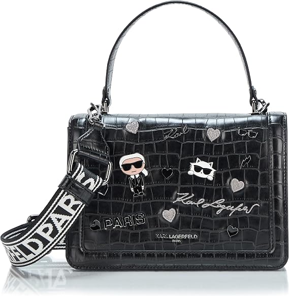 KARL LAGERFELD Women's Maybelle Solid Crossbody With Choupette Detail