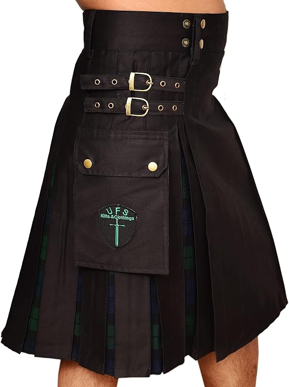 UFS Kilts Hybrid Utility Kilt for Men in Cotton & Tartan, Sizes 30''-66''