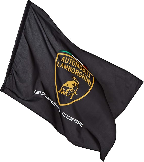 Lamborghini Squadra Corse Flag Black