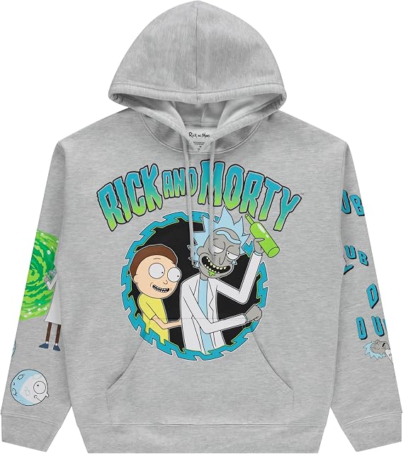 RICK AND MORTY Mens Hoodie Mens Tie Dye Sweatshirt - Rick & Morty Classic Hoodie