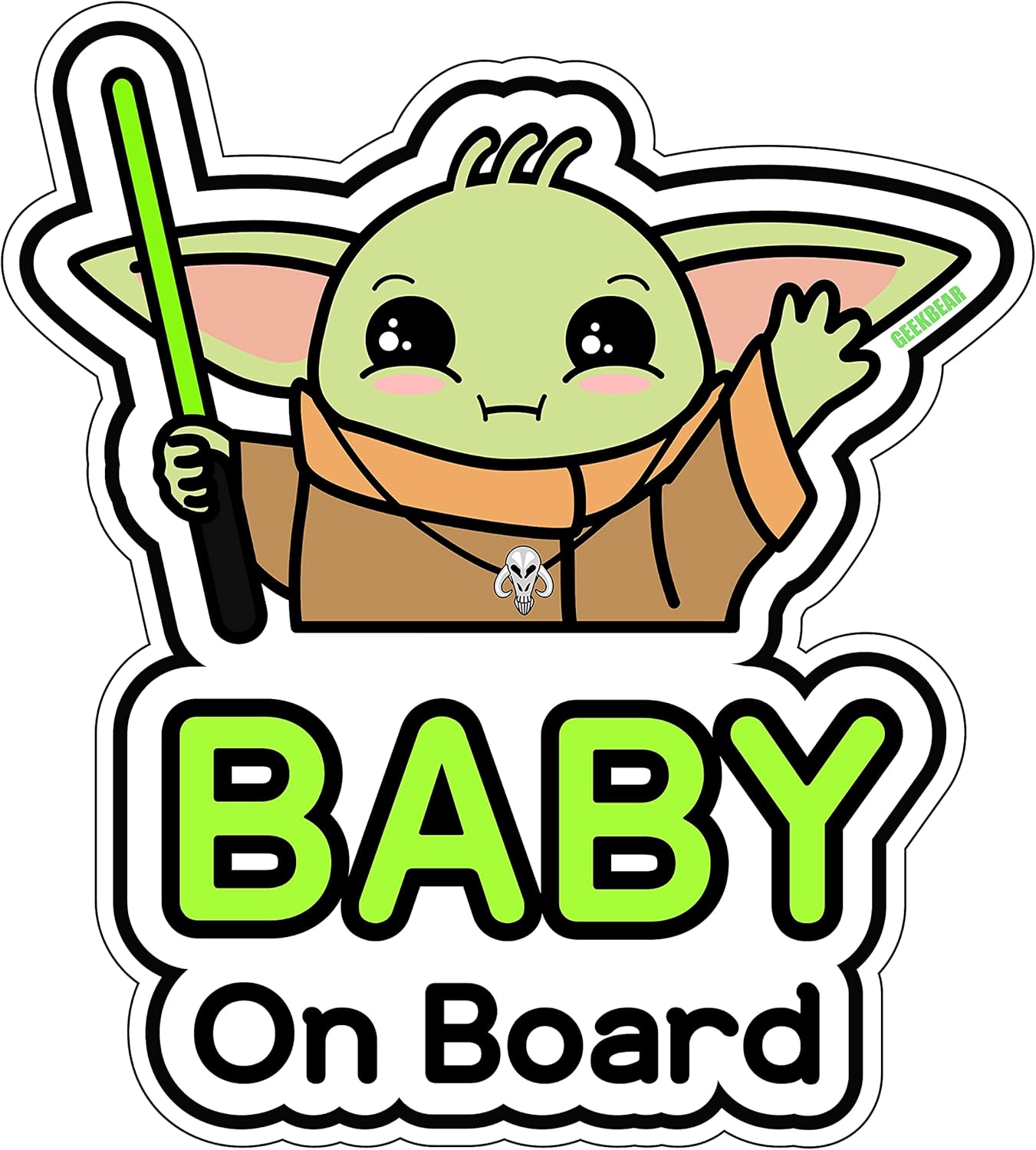 Baby on Board Sign for car (05. Cute Alien Boy)