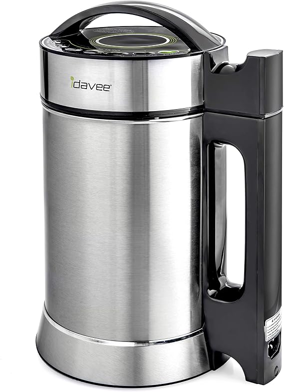 Brand - IAE15-1.9 Liter Automatic Hot Soy Milk (Almond, Rice, Quinoa Milk) Soup, Porridge & Cold Juice Maker - 2 Layer Stainless Steel - Recipe Booklet