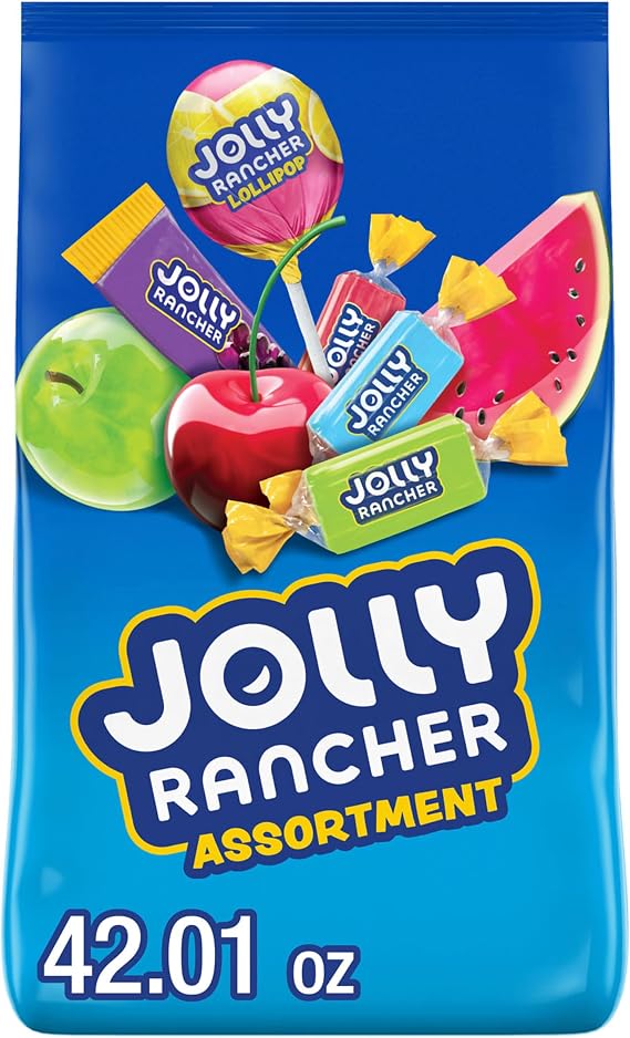 JOLLY RANCHER Assorted Fruit Candy Bulk Bags, Variety Pack, 1,191g
