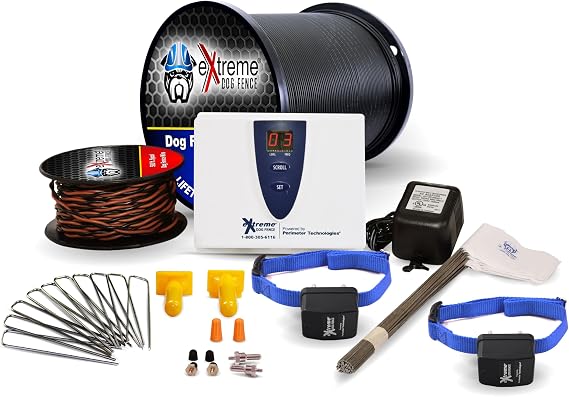 Underground Electric Dog Fence Kit, Stubborn Dog, Pro Grade, 2-Dog, 500 ft