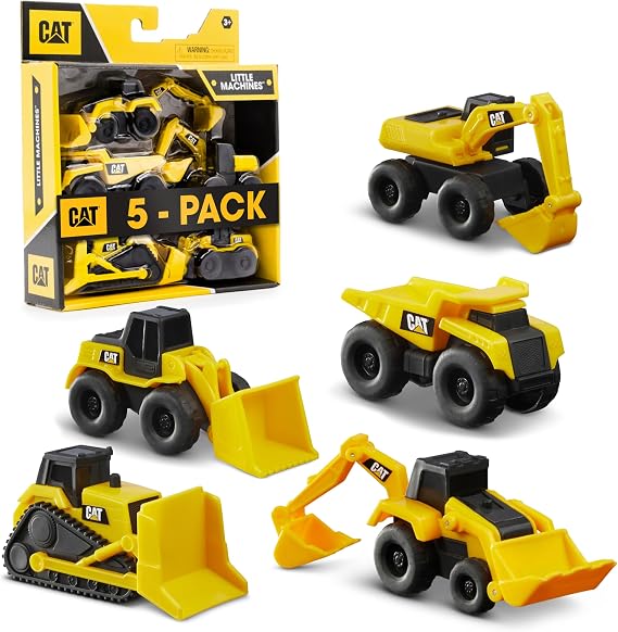 CAT Construction Little Machines 5 pack Assortment 82150, Black