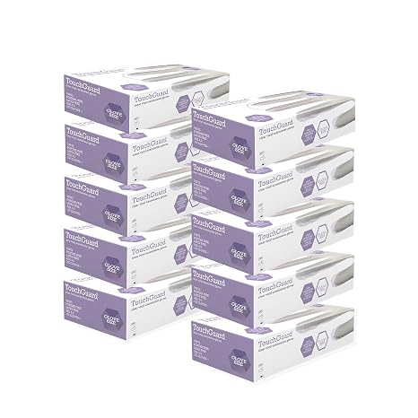 Clear Vinyl Disposable Gloves, Powder-Free, Box of 10*100, Medium