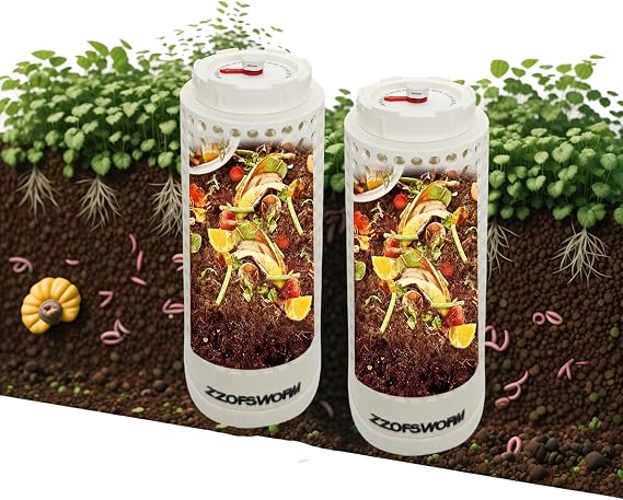 In-Ground Worm Compost Bin | For raised beds, date tracker lid, removable bottom for easy harvest, 360 airflow, reduces odor from kitchen scraps