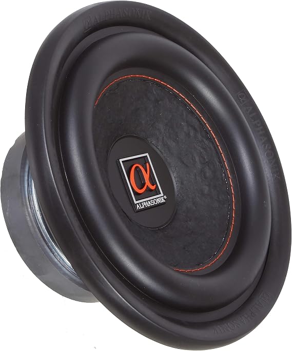 Alphasonik HSW208 Hyper 200 Series 8 600 Watts Max / 200 Watts RMS Single 4 Ohm Car Subwoofer Stamped Alpha Steel Basket with High Grade Magnet Non Pressed Paper Cone Audio Speaker Bass Sub Woofer