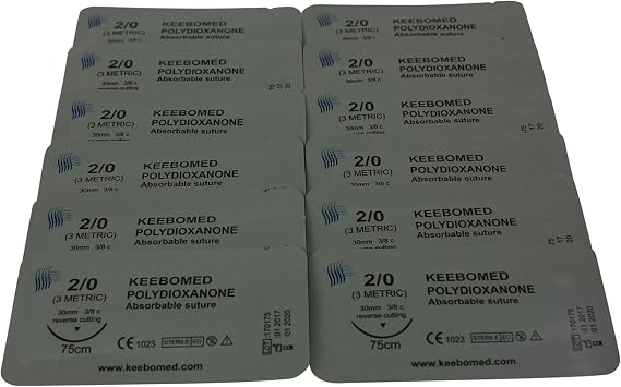 keebomed Veterinary Sutures PDS, PDO, Polydioxanone 2/0