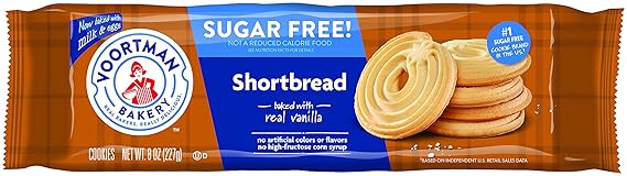 Voortman Bakery Sugar Free Shortbread Cookies, 12 Count