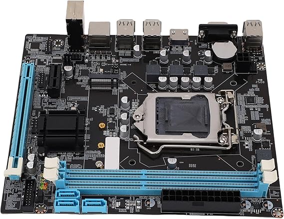 Lazmin112 H61 LGA 1155 Gaming Motherboard, Micro ATX, Dual Channel DDR3, 16GB Max, 2x PCIe, 4x SATA, 10/100 LAN, 6x USB 2.0, VGA & HDMI Outputs