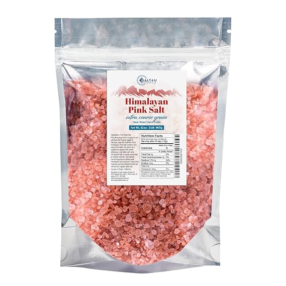 Premium Gourmet Himalayan Pink Salt, Extra Coarse Grain 2 lb. Bag