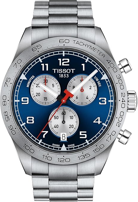 Tissot mens Tissot PRS 516 Chronograph 316L stainless steel case Quartz Watch Set, Grey, Stainless steel, 22 (T1316171104200)