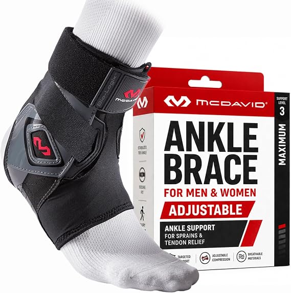 McDavid Ankle Brace Sprain Prevention/ Recovery. Bio-Logix Therapy Support, Competition Grade. Perfect for Basketball, Volleyball, Football, Soccer and More