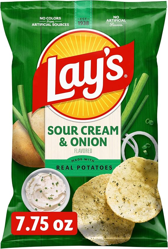 Lay's Sour Cream & Onion Flavored Potato Chips - 7.75oz