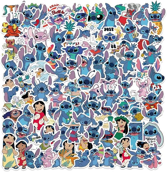 101 PCS for Stitch Stickers for Gifts, Waterproof Sticker for Phone, Laptop, Water Bottles, Hydro Flask, Stickers for Kids, Toddlers, Vinyl