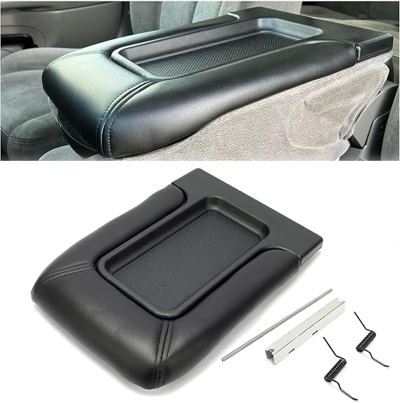Center Console Lid Replacement Kit Compatible with Chevy Silverado 1999-2007 GM Replacement for 19127364 Lid Arm Rest Latch